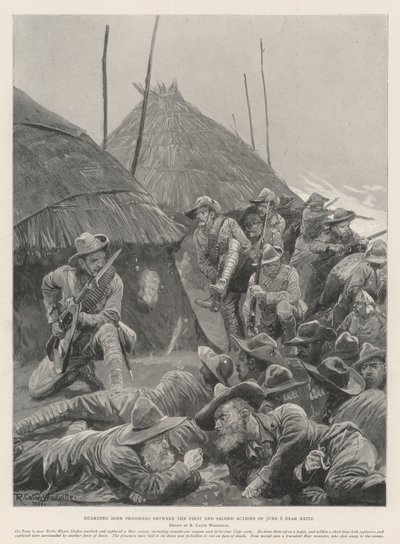 6月6日の最初の行動と2番目の行動の間にレイツ近くでボーア捕虜を護衛 作： Richard Caton Woodville junior